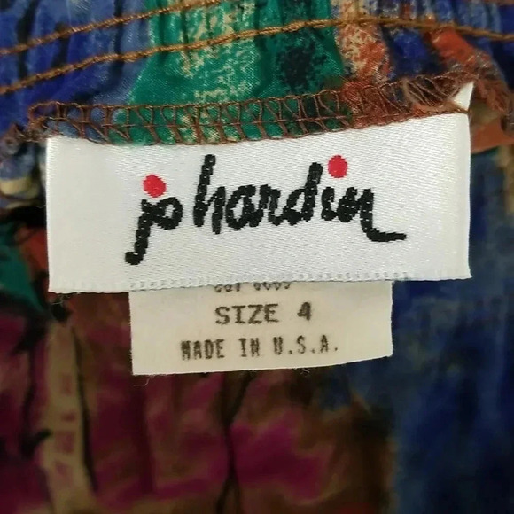 {Jo Hardin} Vintage Abstract Print Cullotes Pants - Picture 13 of 15